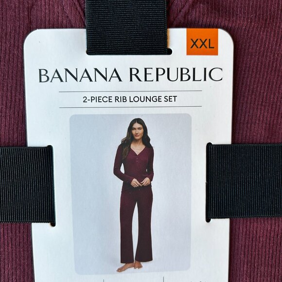 Banana Republic Women's 2-piece Rib Lounge Set Red Size XXL - Picture 5 of 8
